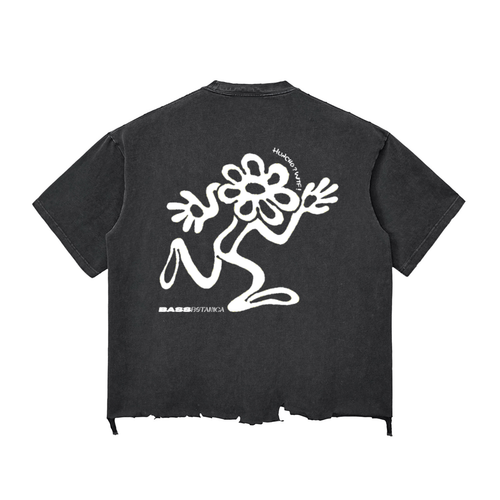Runnin' into Boxy Botanicals - Snow Wash Raw-Hem.